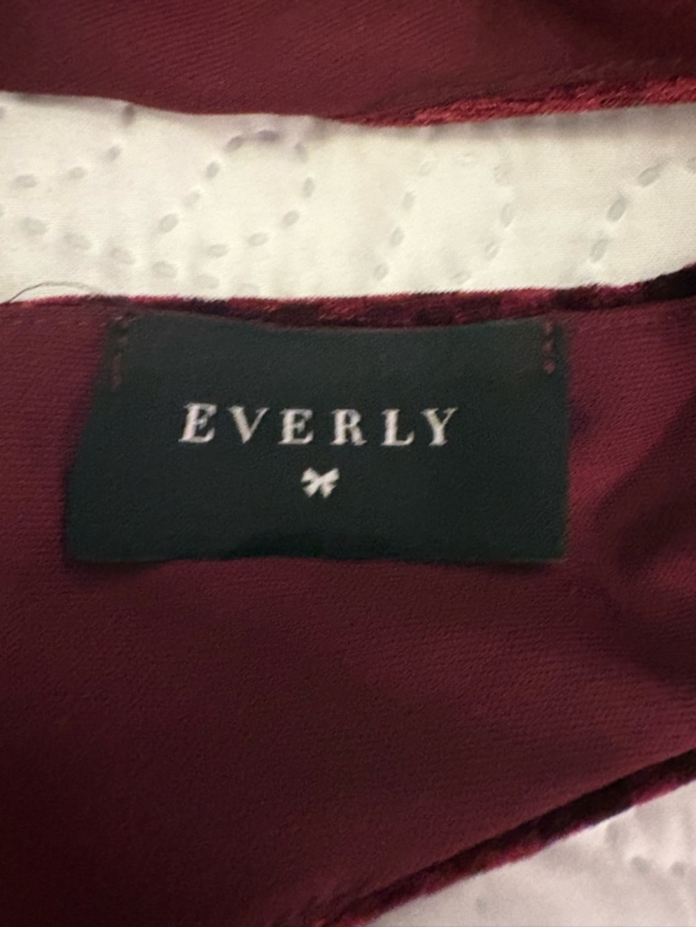 Everly Burgundy Velvet Gingham Halter Swing Dress Keyhole Back A-Line Size S - Picture 5 of 9
